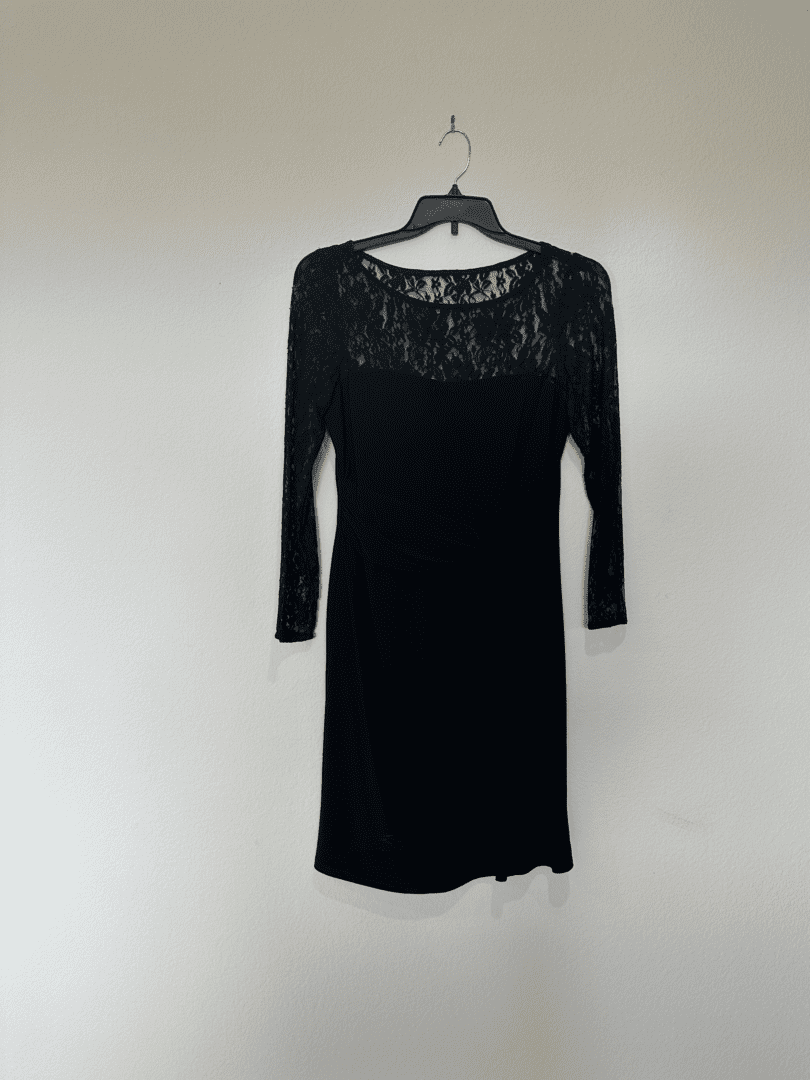 Chaps Black Lace Dress