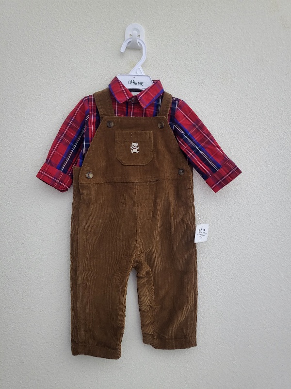 Little Me Corduroy Overall Set